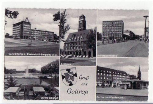 Bottrop mit 5 Abbildungen gelaufen, mit Marke und Stempel von 1963 kleiner Knick unten rechts, sonst gut erhalten