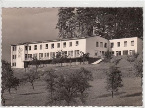 Laubach in Oberhessen. Jugendherberge, Haus der Jugend am Ramsberg gelaufen, 1962. Leicht bügig, sonst gut erhalten