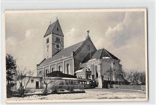 Ellwangen im Allgäu. Katholische Pfarrkirche ungelaufen Leichter Bug oben rechts, leicht fleckig, sonst gut erhalten