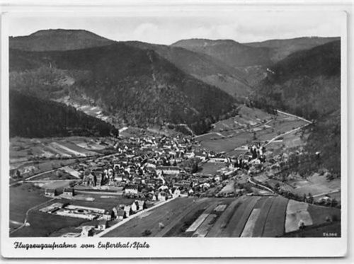 Flugzeugaufnahme von Eußerthal, Station Albersweiler ungelaufen Gute Erhaltung.