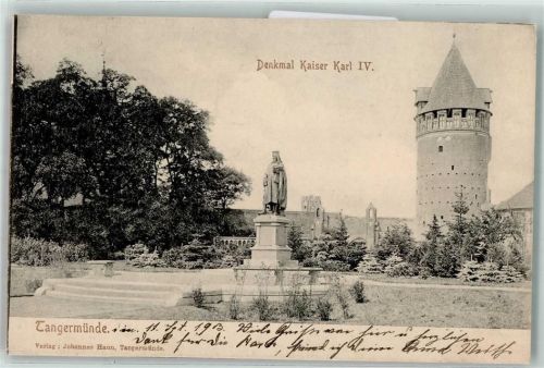 Tangermünde 1913 Denkmal Kaiser Karl IV.