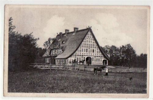 Grande mit Partie am Pferdehof gelaufen, 1925. Leichter Bug unten rechts und links, leicht stockfleckig, kleine Abschürfung oben in der Mitte, sonst gut erhalten