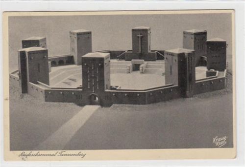 Hohenstein Reichsehrenmal Tannenberg bei Hohenstein / Olsztynek - Kreis Osterode / Ostróda gelaufen. Marke entfernt. Vorder- und Rückseite leicht fleckig, sonst gut erhalten