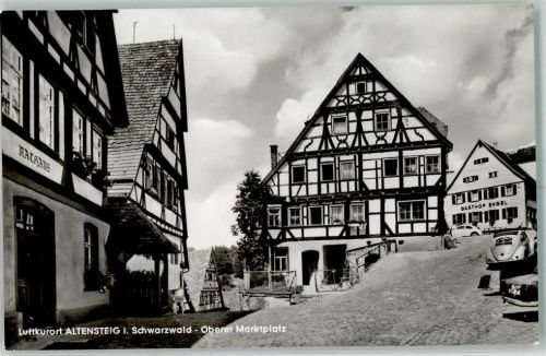 Altensteig Oberer Marktplatz VW Käfer Gasthaus Engel