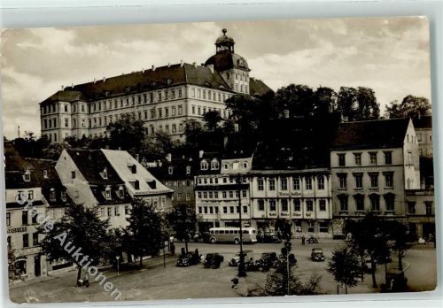 Weißenfels Karl Marx Platz Omnibus Autos Gasthaus Ratskeller Samenhandlung