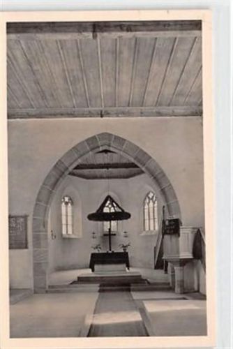 Asselheim. Innenansicht der prot. Kirche ungelaufen Gute Erhaltung.