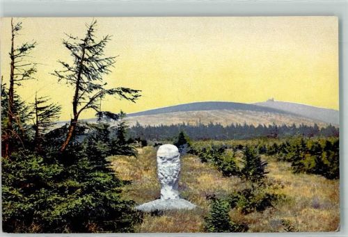 Neu-Rehefeld Alter Grenzstein Photochromie AK
