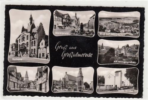 Großalmerode Großalmerode mit Berliner Straße, Evgl. Kirche u. Kath. Kirche ungelaufen Sehr gut erhalten.