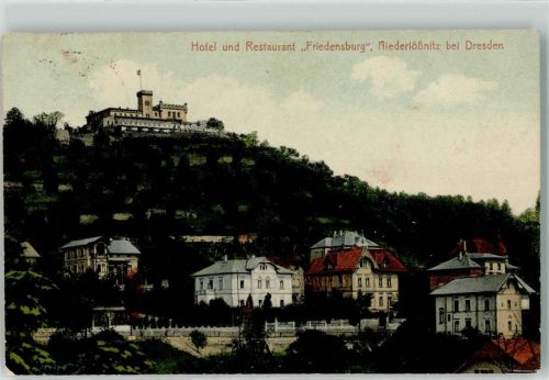 01445 O8122 Niederlössnitz 1914 - Hotel und Restaurant Friedensburg