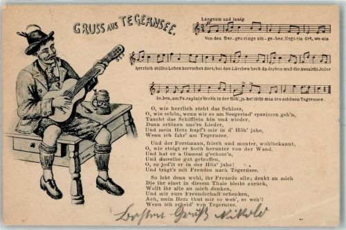 Tegernsee 1902 Noten und Text Von den Bergen rings umgeben