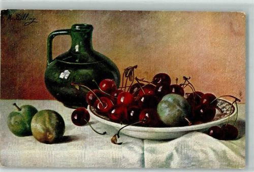 1905 Früchte Kirchen Pflaumen Krug Stroefer Serie 377 AK
