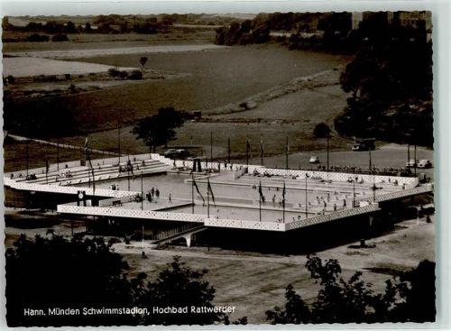 Hann. Münden Schwimmstadion Hochbad Rattwerder Auto Omnibus