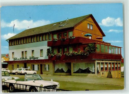 Hann. Münden Gasthaus Schmucker Jäger Bes. Fritz Busch Auto Mercedes-Cabrio Mercedes Hotel