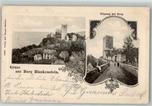 Blankenstein 1901 Burg Mauer Eingang