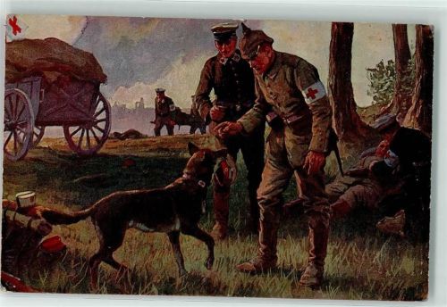 1918 WK I Rotes Kreuz Sanitäter im Feld AK