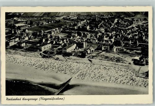 26486 W2946 Wangerooge , Nordseebad - Strand Fliegeraufnahme