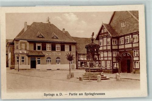 Springe Springbrunnen Gasthaus Deutsches Haus Fachwerkhaus