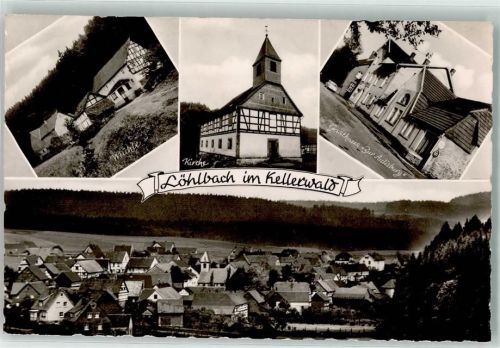 Löhlbach Mühle Kirche Gasthaus zur Aulisburg Kellerwald