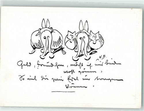 Federzeichnung AK Busch Wilhelm