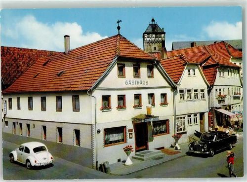 Bischofsheim Gasthaus Zur frischen Quelle VW Käfer Export Mercedes Benz Heckflosse