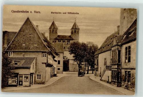 Bad Gandersheim Marktplatz und Stiftskirche Fahrrad