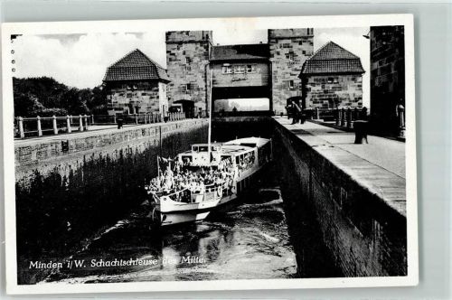 32423 W4950 Minden , Westf - Mindener Schachtschleuse Salonschiff