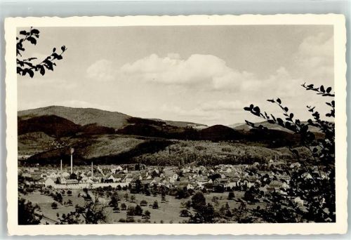Fahrnau Blick von der Wiese und Brennt Weberei Singeisen u. Horn dahinter Schuhfabrik Kraft