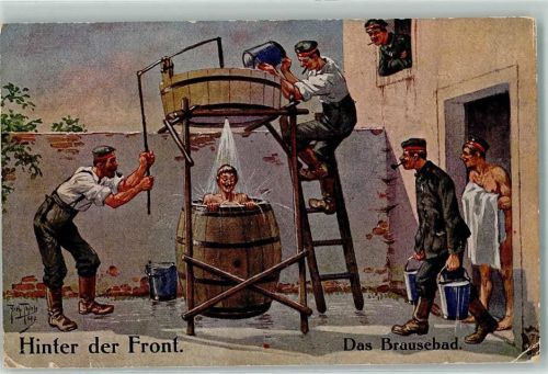 1916 WK I Hinter der Front Das Brausebad Serie 167-2