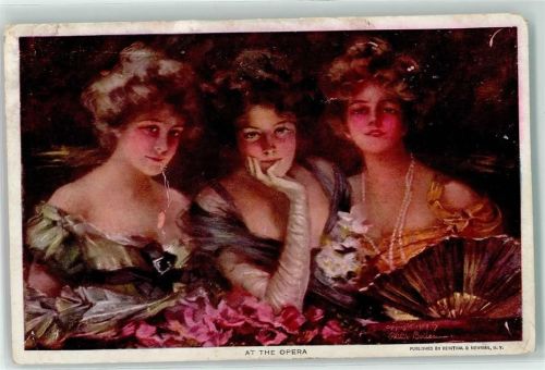 At the Opera Jugendstil Verlag Reinthal & Newman AK