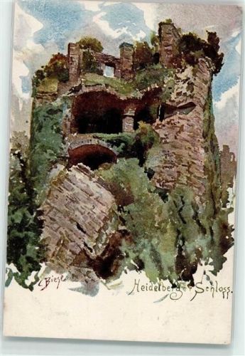 Heidelberg 1899 Schloß Ruine AK