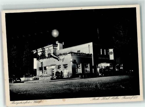Burgsteinfurt Park Hotel Möller bei Nacht Oldtimer WKII