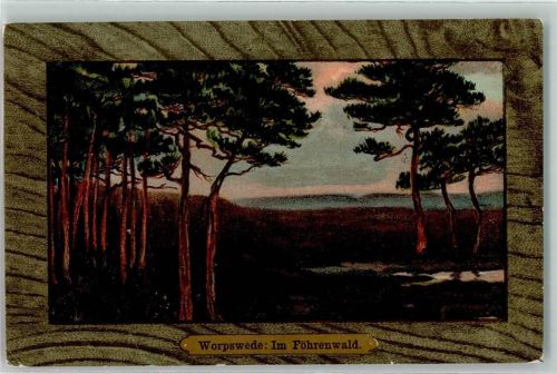 Worpswede Im Föhrenwald S. Wencke Schmuckrahmen AK