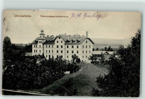 Oberelkofen Rekonvaleszentenheim Bahnpoststempel Zug 810