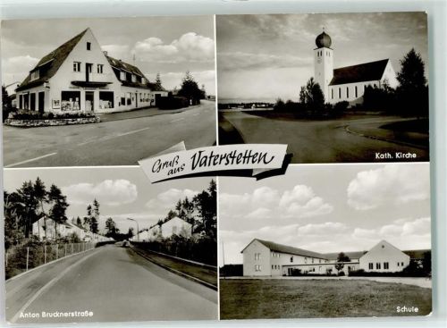 Vaterstetten Anton Brucknerstraße Schule Kath. Kirche Bäckerei Zigarettenautomat