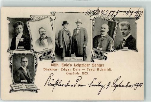 O7000 Leipzig Wilh. Eyles Leipziger Sänger Jugendstil Musiker 1910