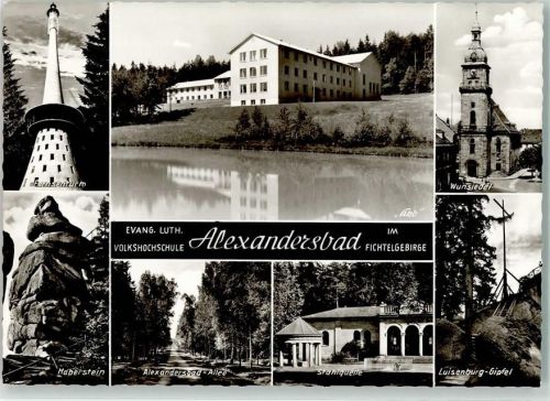 Bad Alexandersbad Evang. -Luth. Volkshochschule Fernsehturm Wunsiedel Haberstein Stahlquelle Luisenburg-Gipfel