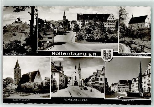 Rottenburg Marktplatz Dom Sülchenkapelle Wurmlinger Kapelle Wappen