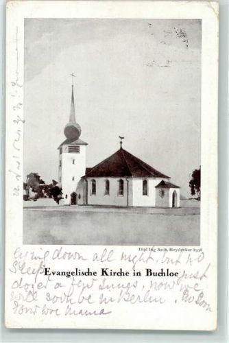 86807 W8938 Buchloe Gebrauchsspuren Ev. Kirche