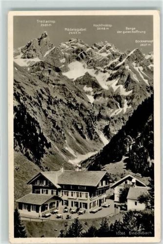 Einödsbach Gasthaus-Pension Einödsbach Alpen Trettschspitze Mädelegabel Bockkarkopf Hüttenstempel