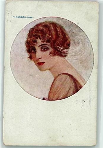 1918 Frauenkopf Haarmode AK