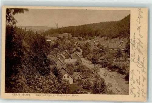 Oker Blick auf Oker v.d. Halleschen Höhe