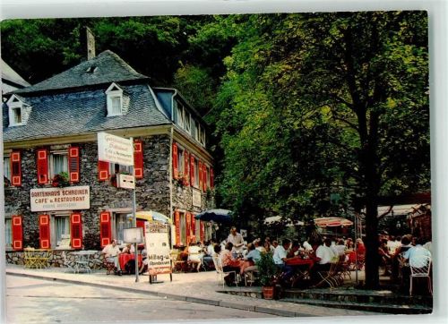 Kamp-Bornhofen Gasthaus Schreiner Gartenterrasse Haltestelle