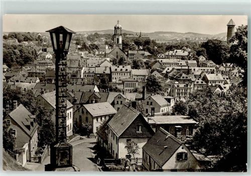 Auerbach Schloßturm St. Laurentiuskirche Straßenlaterne