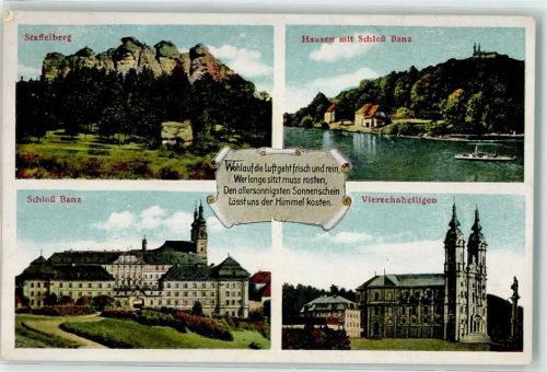 Vierzehnheiligen Staffelberg Hausen mit Schloss Schloss Banz