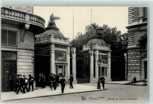 Antwerpen Eingang zum Zoologischen Garten Fahrrad Nr. 241