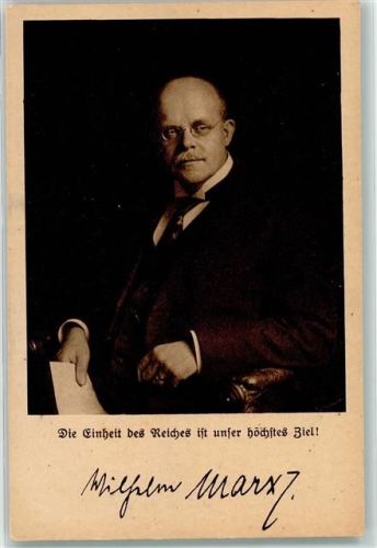 Reichskanzler Wilhelm Marx AK