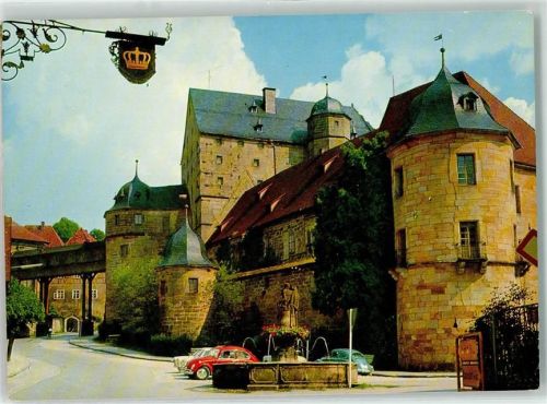 Thurnau Marktplatz VW Käfer Brunnen