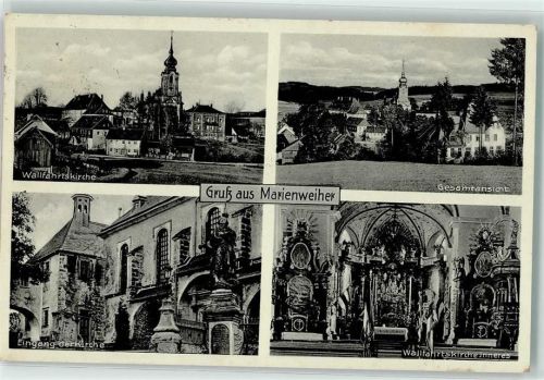 Marienweiher Wallfahrtskirche Eingang der Kirche Wallfahrtskirche Inneres