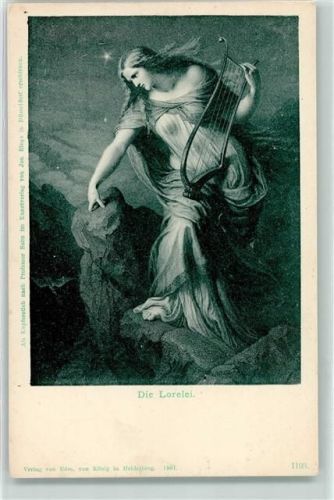 1900 Harfe Verlag Edm. von König 1193 AK