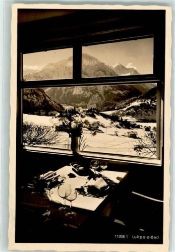 Bad Oberdorf Luitpold-Bad Gaststube Fensterblick Winter